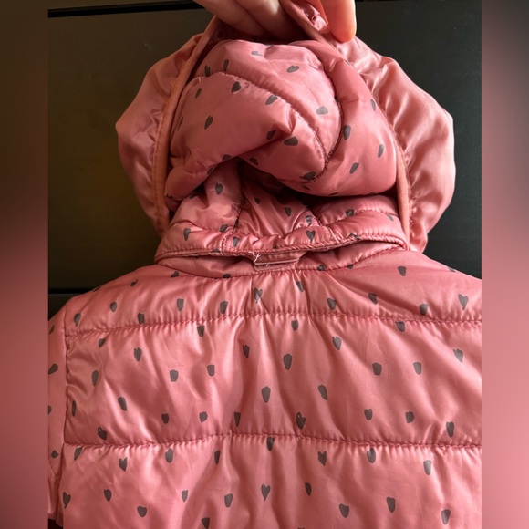 Pink Dotted Print Puffer Jacket - Picture 3 of 5